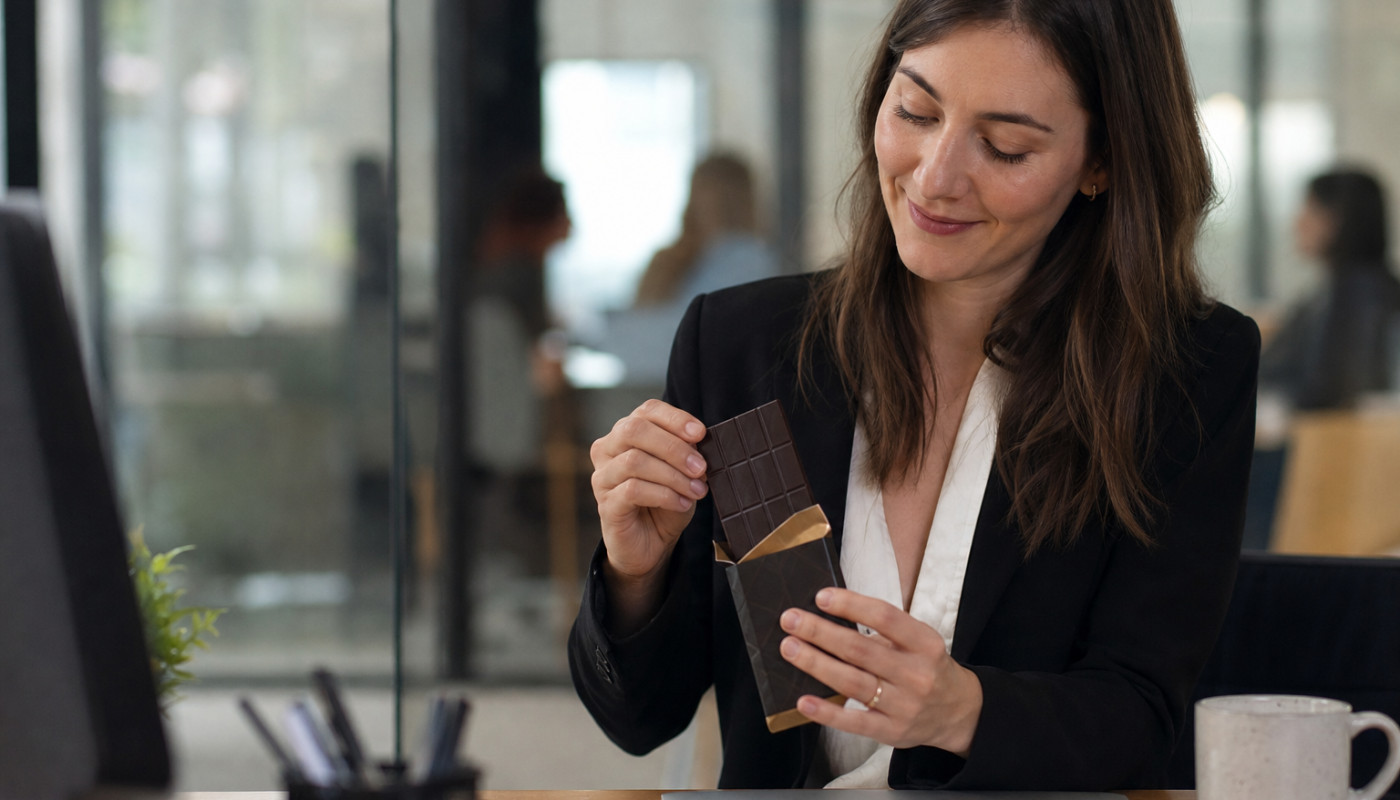 Le parcours d’un chocolat corporate, de l’atelier au bureau